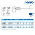 Штангенциркуль цифровой арт.111-006-12, диап. измерения 0-150 мм / 0-6", дискретность 0,01 мм / 0,0005", по DIN 862 с выводом данных, от ACCUD