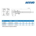 Штангенциркуль влагозащитный цифровой арт.112-006-12, IP 67, диап. измерения 0-150 мм / 0-6", дискретность 0,01 мм / 0,0005", от ACCUD