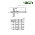 Глубиномер нониусный артикул 1247-600, диапазон измерения 0-600 мм, с дискретностью 0,05 мм, от INSIZE