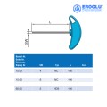 Ключ шестигранный гаечный зажимной 6х100 мм артикул 15.06, с Т-образной рукояткой, тип NC, от EROGLU