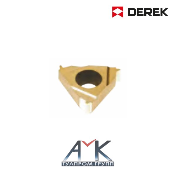Резьбонарезная сменная пластина арт. 16ER 3.0 TR, сплав QP5120, правая, для наружной и внутренней трапецеидальной резьбы, от DEREK