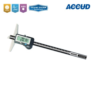 Штангенглубиномер влагозащитный IP67 цифровой арт.197-006-11, диап. измерения 0-150 мм / 0-6", дискретность 0,01 мм / 0,0005", от ACCUD