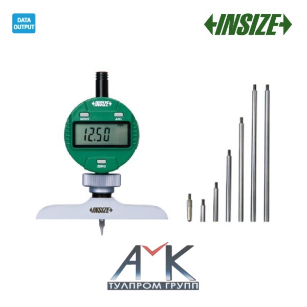 Глубиномер индикаторный арт. 2141-201A, 0-300 мм, дискретность 0,01 мм, в комплекте  с двумя наконечниками, от INSIZE