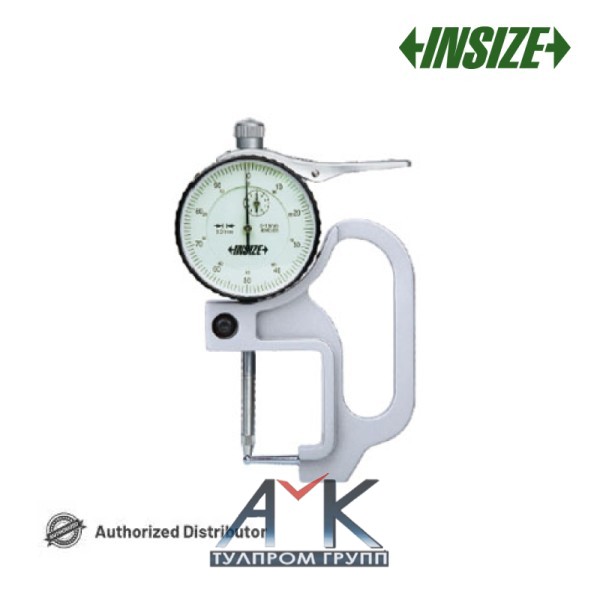 Аналоговый / индикаторный толщиномер для измерения толщины стенок труб арт. 2367-10А, диап. измерения 0-10 мм, дискретность 0,01 мм, от INSIZE