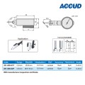Индикатор с круговой шкалой рычажно-зубчатый арт.261-008-62P, диап. измерения 0,8 мм, дискретность 0,01, с твердосплавным наконечником, от ACCUD