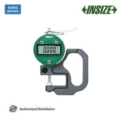Цифровой толщиномер арт. 2871-10, диап. измерения 0-10 мм / 0-0,4", дискретность 0,01 мм / 0,0005", с выводом данных, от INSIZE Цифровой толщиномер арт. 2871-10, диап. измерения 0-10 мм / 0-0,4", дискретность 0,01 мм / 0,0005", с выводом данных, от INSIZE