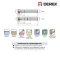 Фреза концевая серия 300R-C16-16-120-2T, с углом в плане 90° для обработки уступов, кол-во пластин 2 шт, от DEREK