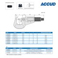Прецизионный (повышенной точности) микрометр наружный цифровой арт.312-003-03, диап. измерений 50-75 мм / 2-3", дискретность 0,001мм / 0.00005", с установочной мерой 50 мм, от ACCUD