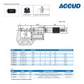 Прецизионный (повышенной точности) микрометр наружный цифровой арт.313-002-01, диап. измерений 25-50 мм / 1-2", дискретность 0,001мм / 0.00005", IP65 (водо- и пылезащитный), с установочной мерой 25 мм, от ACCUD