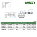 Микрометр зубомерный дискового типа арт. 3282-75, диапазон измерения 50-75 мм, дискретность 0,01 мм, от INSIZE