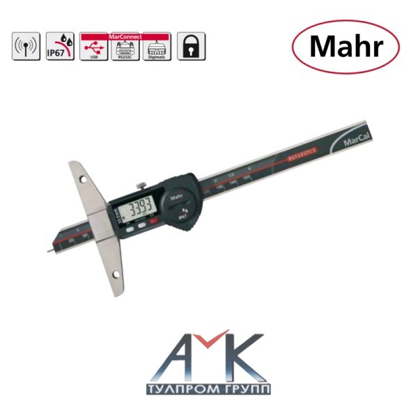 Штангенглубиномер цифровой MarCal 30 EWR арт. 4126700, IP 67, диап. измерения 0-150 мм / 0-6", дискретность 0,01 мм / 0,0005", от Mahr
