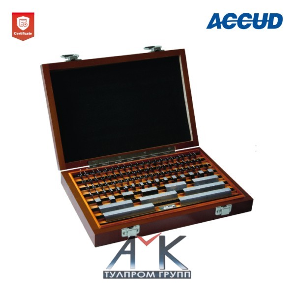 Меры длины концевые плоскопараллельные стальные арт.512-112-02, кл. т. 2, ISO 3650, набор - 112 шт., от ACCUD