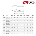 Ключ ударный накидной 12гранный размер 2.1/2" арт. 517.2968 KSTOOLS, по DIN 7444, от торговой марки KSTOOLS