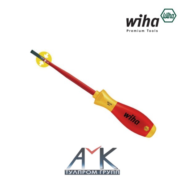 Отвертка шлицевая/минусовая slimFix VDE размер 3,5 x 100 мм арт. 52792035, рукоятка SoftFinish, от WIHA