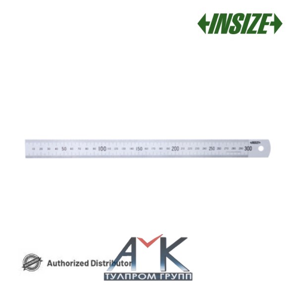 Линейка стальная измерительная жесткая арт.7110-150, диап. измерения 0-150 мм / 0-6", из нерж. стали, безбликовая поверхность, от INSIZE