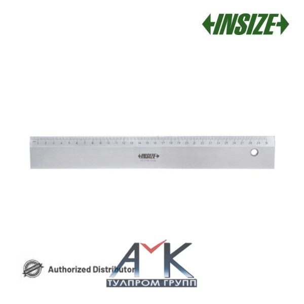Линейка измерительная со скошенным краем арт.7111-300А, дискретность 1 мм, для проверки плоскостности/прямолинейности и разметки, из закаленной инструментальной стали, от INSIZE