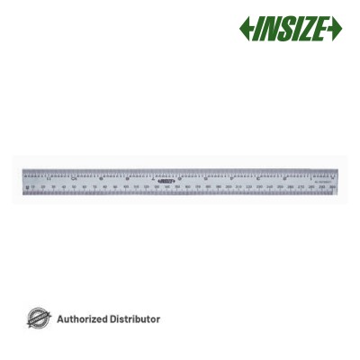 Линейка жесткая измерительная арт.7113-300А, дискретность 0.5 и 1 мм, с канавкой на обратной стороне, от INSIZE