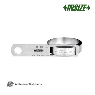 Циркометр / измерительная лента арт.7114-950, диап. диаметров 50-300 мм, диап. окружностей 150-950 мм, дискретность 0,1 мм, из нерж. стали, с лазерной гравировкой, от INSIZE