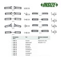 Многофункциональный наконечник плоский арт.7392-T1, диаметр 6,5 мм, диап. измерений наружный 66–266 мм и внешний 0–155мм, от INSIZE