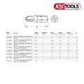 Набор бит 1/4' TORQ-SET 10x25 мм арт. 911.2908, по DIN 3126 / ISO 1173 - C 6,3, 5шт., от т.м. KSTOOLS