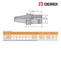 Гидропластовая оправка/патрон фрезерный/гидрооправка укороченная арт. BT30-DHP20P-85, с хвостовиком BT, от производителя DEREK