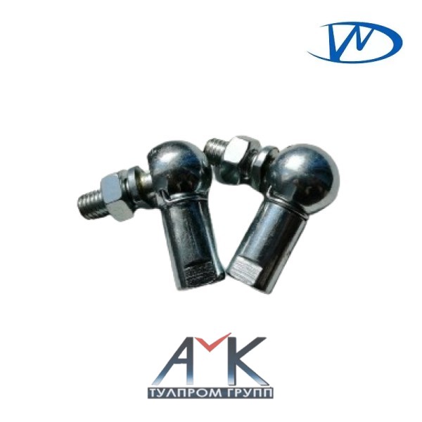 Шарнир угловой (угловое шарнирное соединение) М10 арт. CS16M10, по DIN 71802, форма CS, правый, гладкий, сталь, от Wuerd