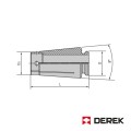 Цанга прецизионная серия DSK 10-6A, допуск на радиальное биение и точность повторений ≤0.01 мм, DEREK