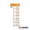 Цанга серия ER 20-11 с диапазоном зажима 11-10 мм, допуск на радиальное биение и точность повторений ≤0.01 мм, DEREK