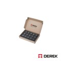 Набор цанг серии ER25-15PCS-A (от ER25-2 до ER25-16), с точностью биения ≤ 0,01 мм, 15 штук в наборе, DEREK