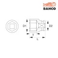 Головка торцевая ударная 6гранная 1" - 1.1/2" арт. K9501Z-1.1/2, соответствует DIN 3129, ISO 2725, от торговой марки BAHCO