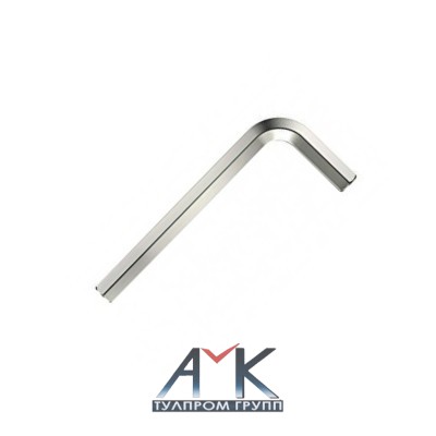 Ключ шестигранный 6,0 мм, угловой короткий CrV (хромванадиевая сталь), закаленный, никелированный, ISO 2936