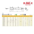 Машинный метчик для глухих отверстий M18х2,5 арт. SA512109, покрытие TiCN, HSSE-CO, 6H, DIN 376, от SHAO SHI