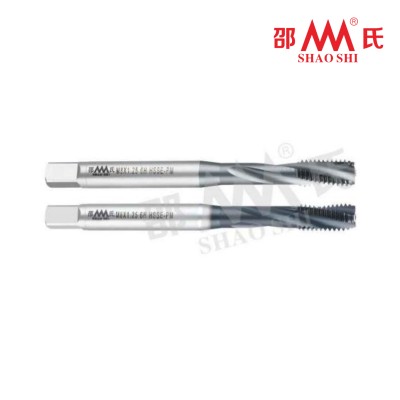 Машинный метчик  M4 со спиральной канавкой R15° арт. SC512502, шаг 0,7 мм, DIN 371/376, 6H, HSSE PM, угол 60°, от SHAO SHI