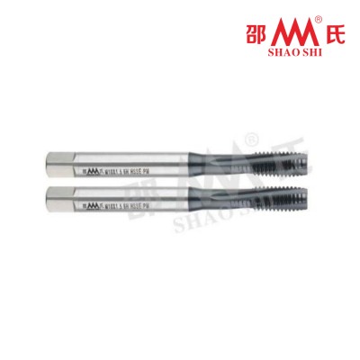 Машинный метчик M10 с левой спиральной канавкой и с правой режущей кромкой арт. SC512906, шаг 1,5 мм, DIN 371/376, 6H, HSSE PM, угол 60°, от SHAO SHI