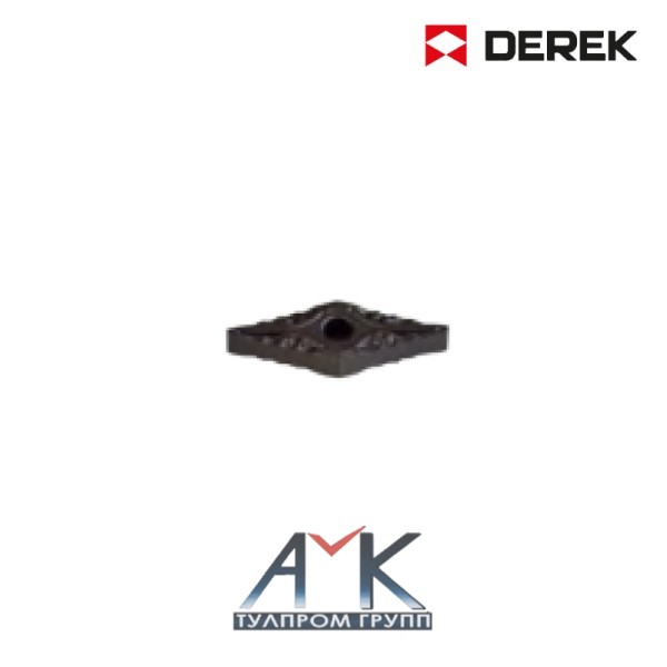 Твердосплавная сменная пластина арт. VCGX 160402-AL NA10, по алюминию, для получистовой обработки, от DEREK