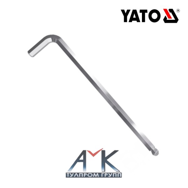 Ключ торцевой шестигранный Г-образный 10,0 mm арт. YT-5804, длинный, со сферической головкой, от YATO Ключ торцевой шестигранный Г-образный 10,0 mm арт. YT-5804, длинный, со сферической головкой, от YATO